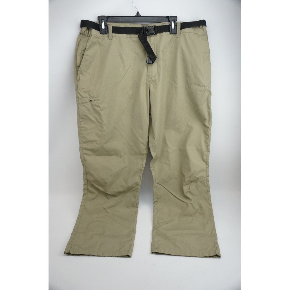 Craghoppers Hiking Pants 40 Tan Khaki Belted Cargo‎ Pockets Excellent